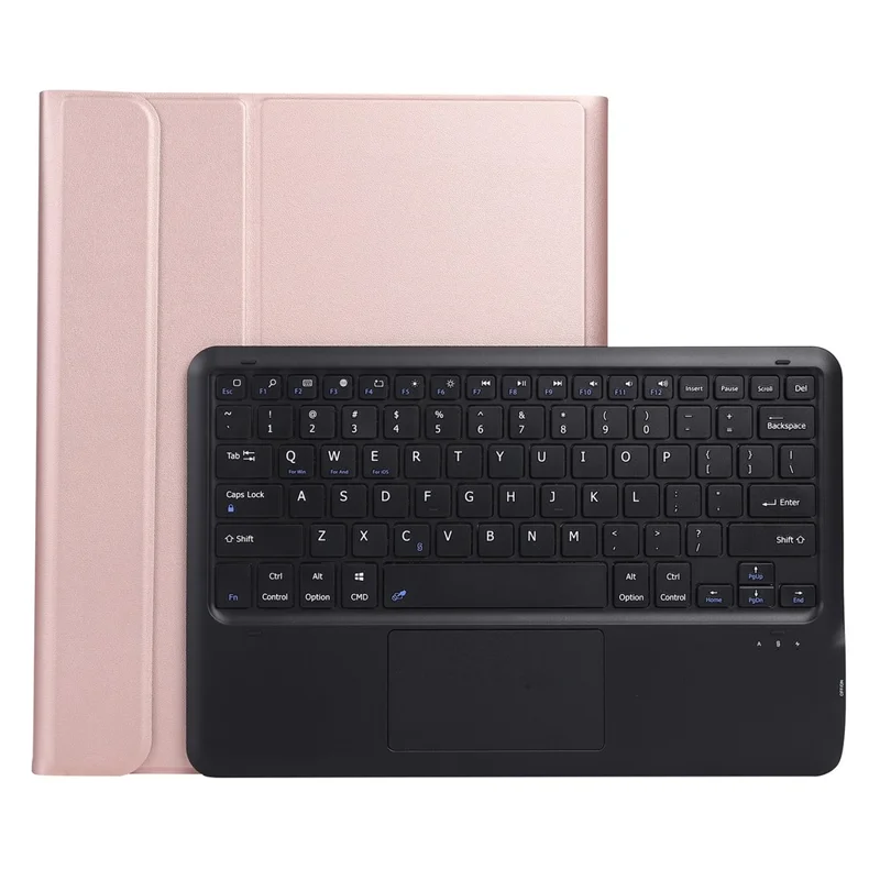 A14B-A For iPad Pro 13 (2025) / (2024) Detachable Leather Tablet Case with Bluetooth-compatible Keyboard, Pen Slot - Rose Gold