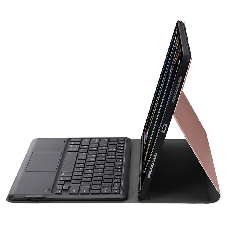A14B-A For iPad Pro 13 (2025) / (2024) Detachable Leather Tablet Case with Bluetooth-compatible Keyboard, Pen Slot - Rose Gold