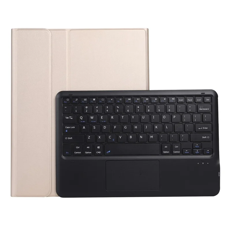 A14B-A Für iPad Pro 13 (2024) Abnehmbare Leder-Tablet-Hülle mit Bluetooth-Tastatur, Stifthalter - Gold