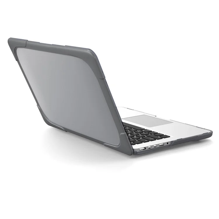 Popeye Series Heat Dissipation Design Two-piece Plastic + TPU with Stand Shell for MacBook New Pro 16" A2141 - Grey