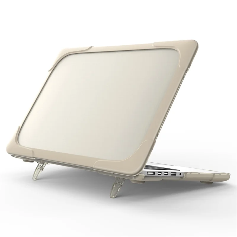 Wärmeabzugs-Design Zweiteiler Kunststoff + TPU mit Ständer Schale für MacBook New Pro 16" A2141 - Khaki