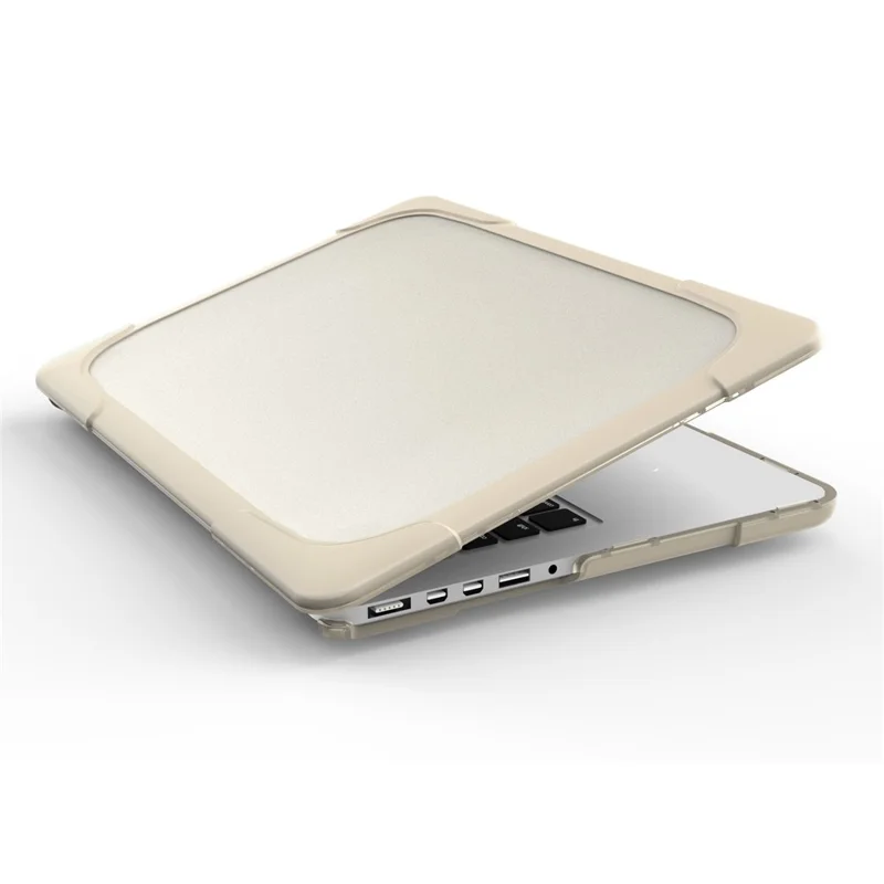 Wärmeabzugs-Design Zweiteiler Kunststoff + TPU mit Ständer Schale für MacBook New Pro 16" A2141 - Khaki