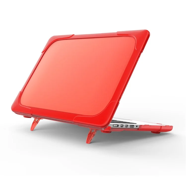 Plastica a Due Pezzi + Guscio di Protezione TPU Con Design Dello Stand Per MacBook Pro 13 Pollici (2020) A2251/A2289/A2338 (M1/M2) - Rosso