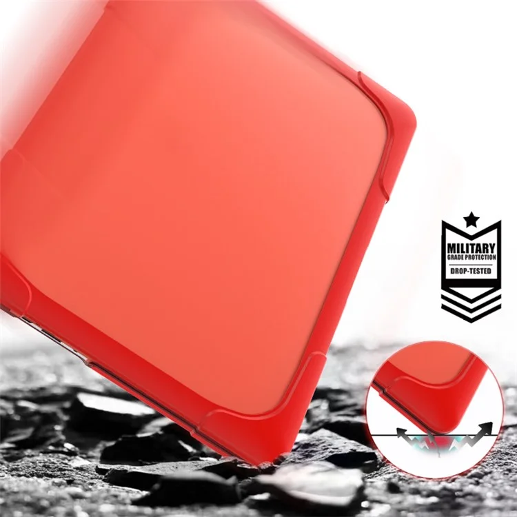 Plastique en Deux Pièces + Coque de Boîtier de Protection TPU Avec Conception du Support Pour MacBook Pro 13 Pouces (2020) A2251 / A2289 / A2338 (m1 / M2) - Rouge