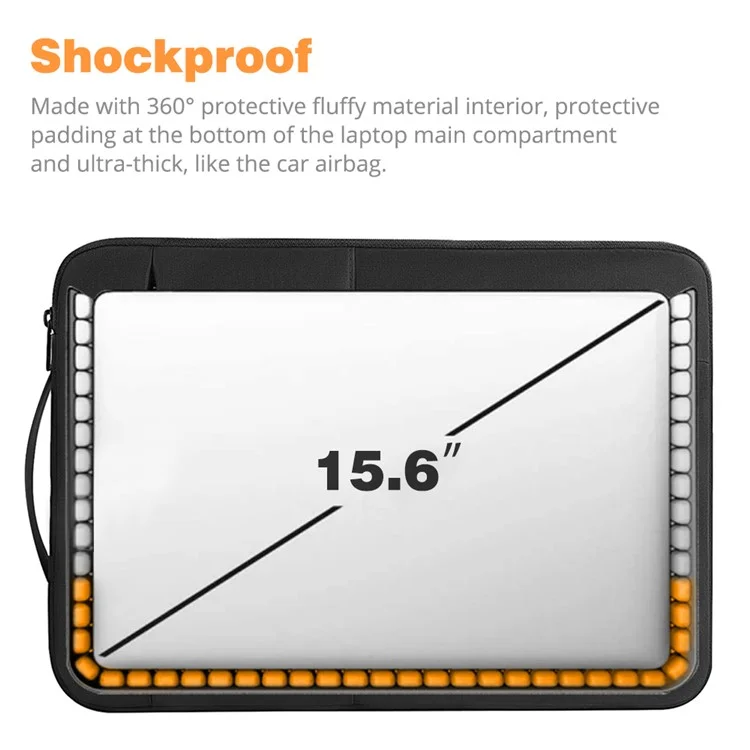 WIWU Borsa per laptop impermeabile della serie Alpha Custodia leggera per notebook da 15,6 pollici Laptop MacBook 