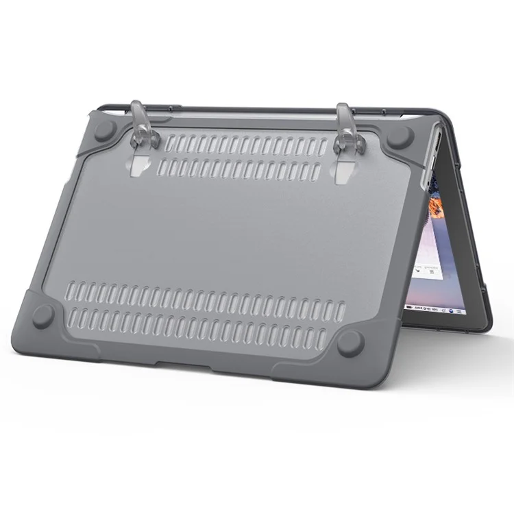 Custodia protettiva ibrida in PC+TPU trasparente per MacBook Air 13" (A1932 / A2179) 2018 / 2019 / 2020 - Grigio