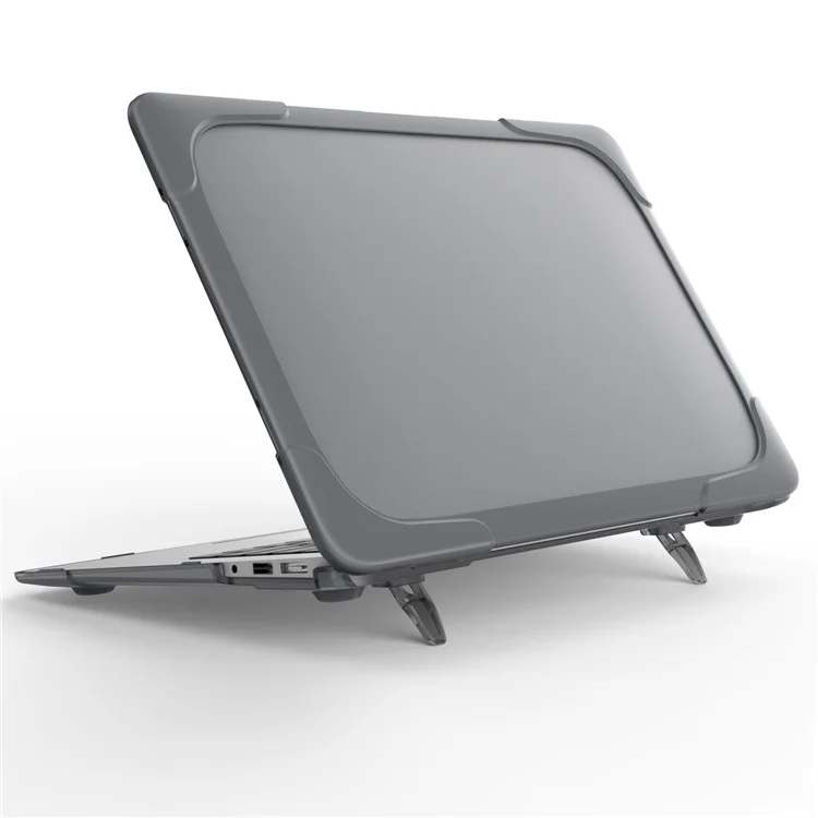 Custodia protettiva ibrida in PC+TPU trasparente per MacBook Air 13" (A1932 / A2179) 2018 / 2019 / 2020 - Grigio
