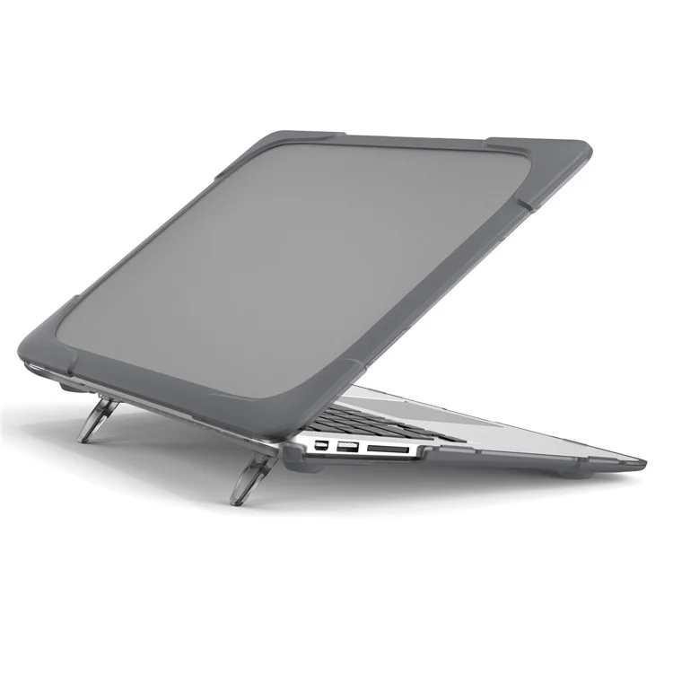 Custodia protettiva ibrida in PC+TPU trasparente per MacBook Air 13" (A1932 / A2179) 2018 / 2019 / 2020 - Grigio