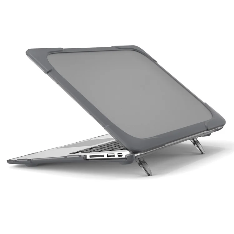 Custodia protettiva ibrida in PC+TPU trasparente per MacBook Air 13" (A1932 / A2179) 2018 / 2019 / 2020 - Grigio