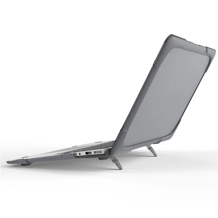 Custodia protettiva ibrida in PC+TPU trasparente per MacBook Air 13" (A1932 / A2179) 2018 / 2019 / 2020 - Grigio