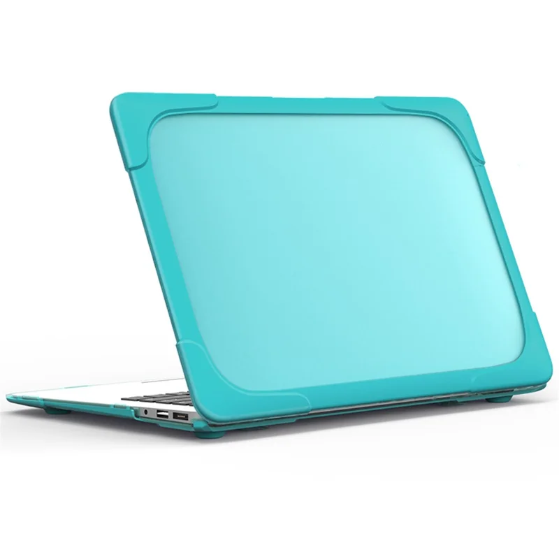 Transparent PC+TPU Hybrid Protective Case for MacBook Air 13" (A1932 / A2179) 2018 / 2019 / 2020 - Blue