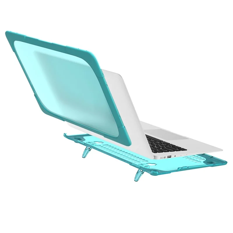 Transparent PC+TPU Hybrid Protective Case for MacBook Air 13" (A1932 / A2179) 2018 / 2019 / 2020 - Blue