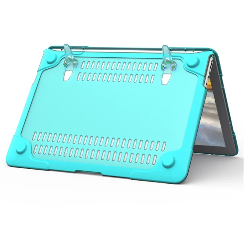 Transparent PC+TPU Hybrid Protective Case for MacBook Air 13" (A1932 / A2179) 2018 / 2019 / 2020 - Blue
