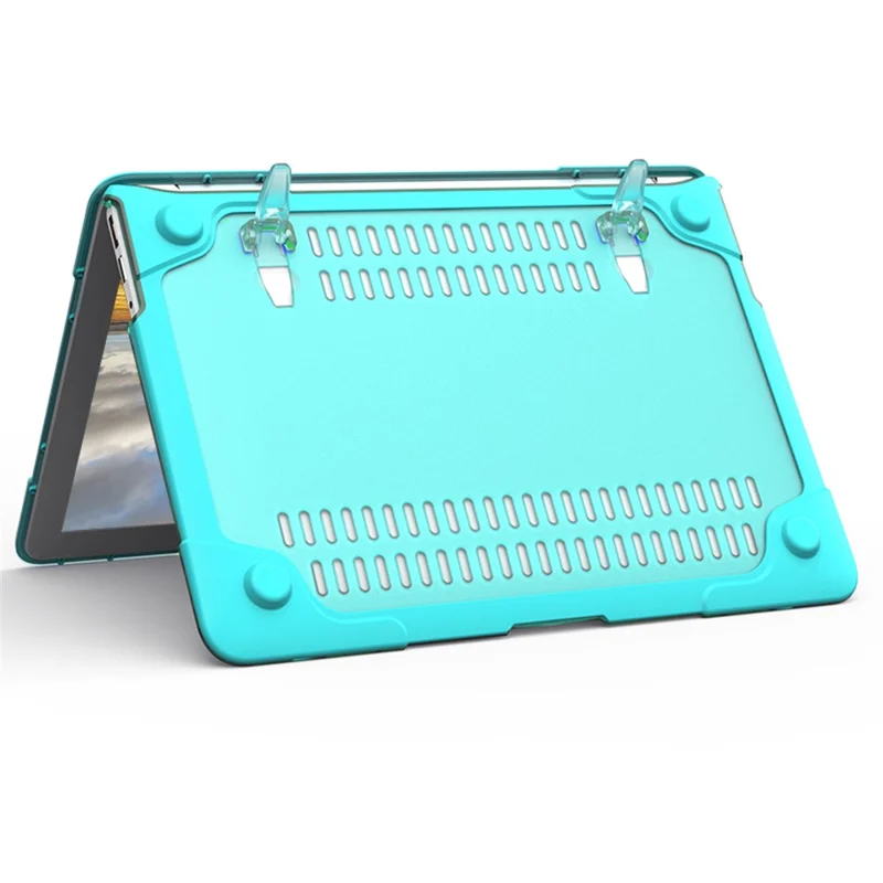 Transparent PC+TPU Hybrid Protective Case for MacBook Air 13" (A1932 / A2179) 2018 / 2019 / 2020 - Blue