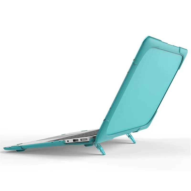 Transparent PC+TPU Hybrid Protective Case for MacBook Air 13" (A1932 / A2179) 2018 / 2019 / 2020 - Blue