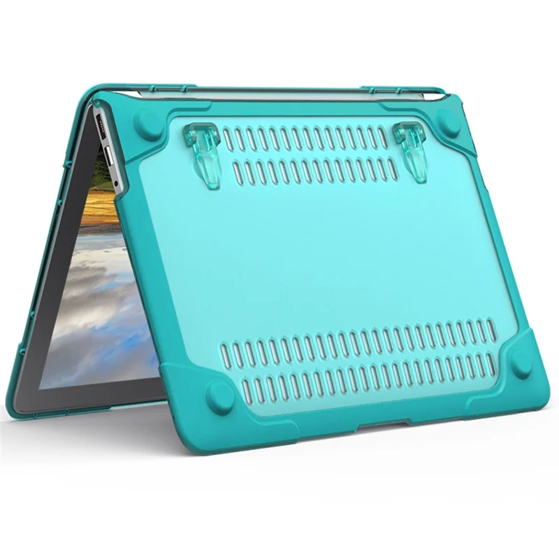 Transparent PC+TPU Hybrid Protective Case for MacBook Air 13" (A1932 / A2179) 2018 / 2019 / 2020 - Blue