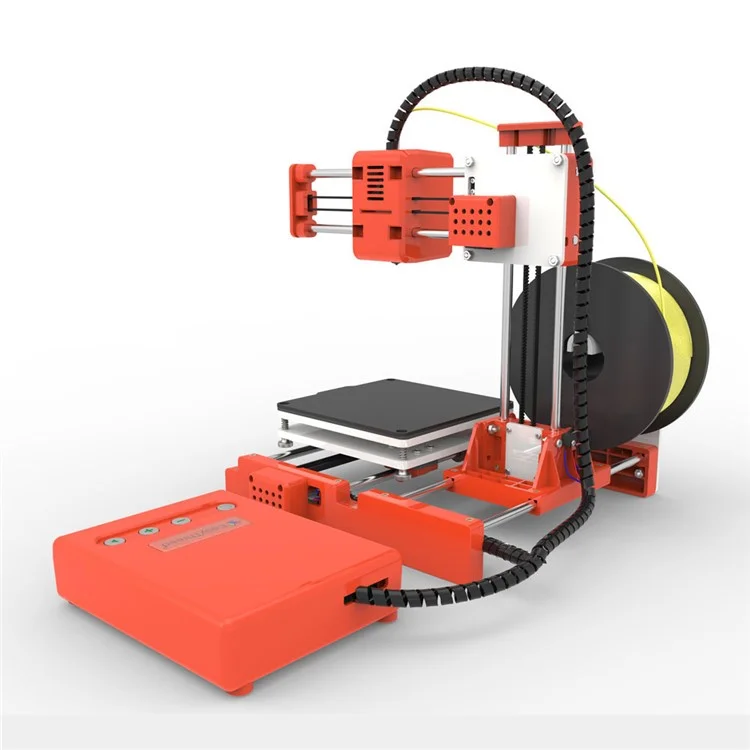 EASYTHREED X1 3D Printer Mini Entry Level 3D Printing Toy for Kids Children One Key Printing - Orange/EU Plug