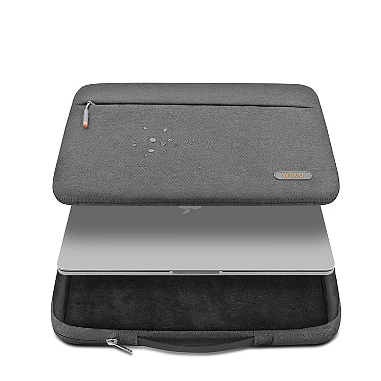 Housse pour ordinateur portable WIWU, étui pour ordinateur portable de 15,4 pouces/16 pouces - Gris foncé