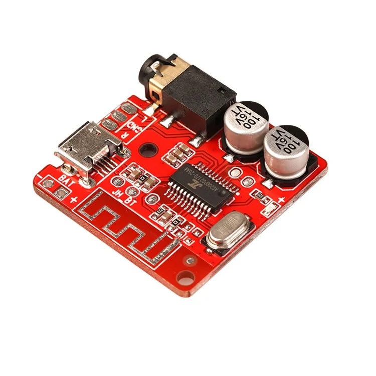 5.0 Module D'amplificateur Audio Stéréo Sans Fil Bluetooth 3.7-5V - Rouge