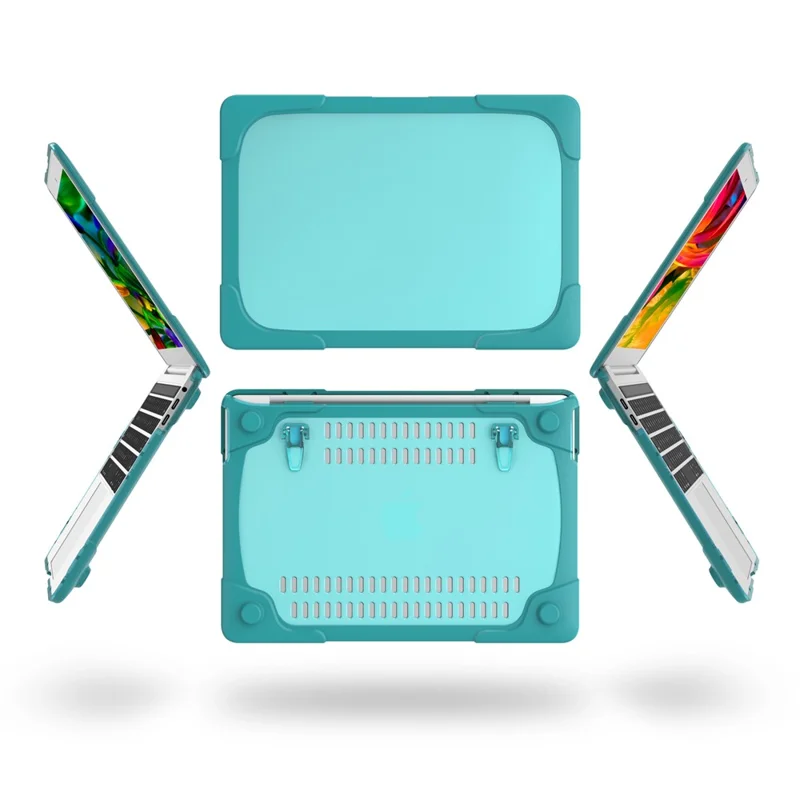 Two-piece Plastic + TPU Protective Laptop Case for MacBook Pro 13 inch with / without Touch Bar (2020-2016) A1706 A1989 A2159 A1708 - Baby Blue