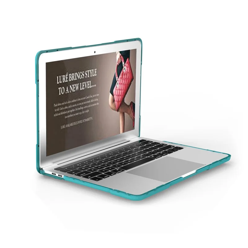 Two-piece Plastic + TPU Protective Laptop Case for MacBook Pro 13 inch with / without Touch Bar (2020-2016) A1706 A1989 A2159 A1708 - Baby Blue