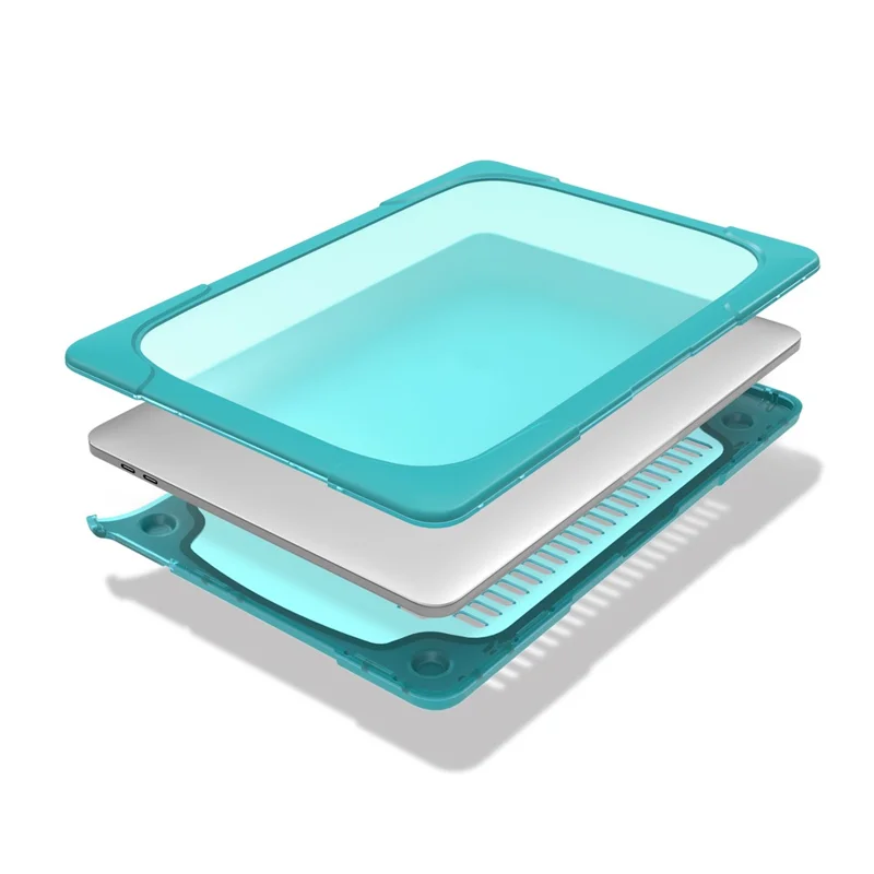 Two-piece Plastic + TPU Protective Laptop Case for MacBook Pro 13 inch with / without Touch Bar (2020-2016) A1706 A1989 A2159 A1708 - Baby Blue