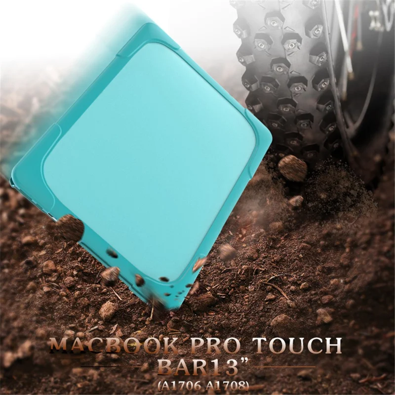 Two-piece Plastic + TPU Protective Laptop Case for MacBook Pro 13 inch with / without Touch Bar (2020-2016) A1706 A1989 A2159 A1708 - Baby Blue