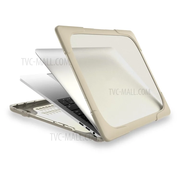 Estuche protector de plástico y TPU de dos piezas para MacBook Pro de 13 pulgadas con o sin Touch Bar (2020-2016) A1706 A1989 A2159 A1708 - Caqui