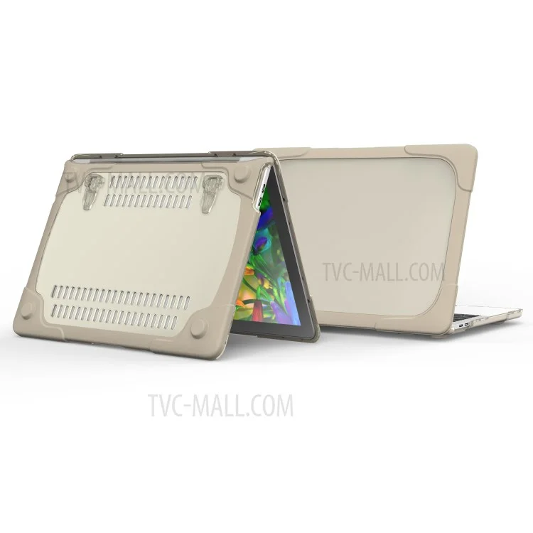 Estuche protector de plástico y TPU de dos piezas para MacBook Pro de 13 pulgadas con o sin Touch Bar (2020-2016) A1706 A1989 A2159 A1708 - Caqui