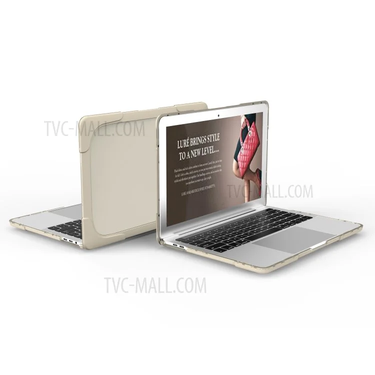 Estuche protector de plástico y TPU de dos piezas para MacBook Pro de 13 pulgadas con o sin Touch Bar (2020-2016) A1706 A1989 A2159 A1708 - Caqui