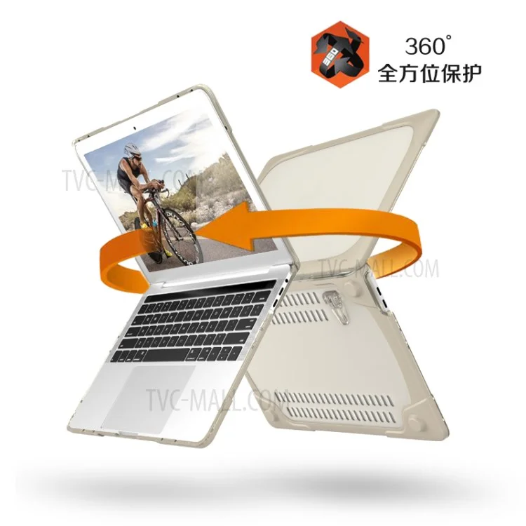Estuche protector de plástico y TPU de dos piezas para MacBook Pro de 13 pulgadas con o sin Touch Bar (2020-2016) A1706 A1989 A2159 A1708 - Caqui