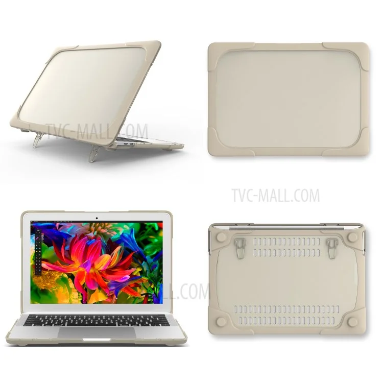 Estuche protector de plástico y TPU de dos piezas para MacBook Pro de 13 pulgadas con o sin Touch Bar (2020-2016) A1706 A1989 A2159 A1708 - Caqui