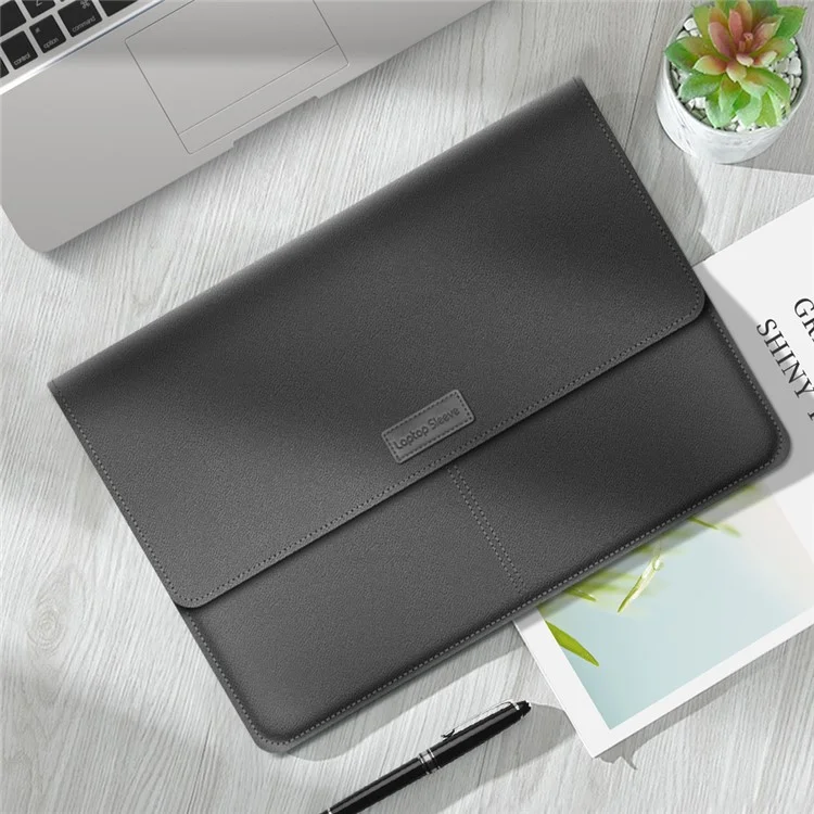 Leather Laptop Tablet Protective Bag Laptop Sleeve for 11''-12'' Laptop - Grey