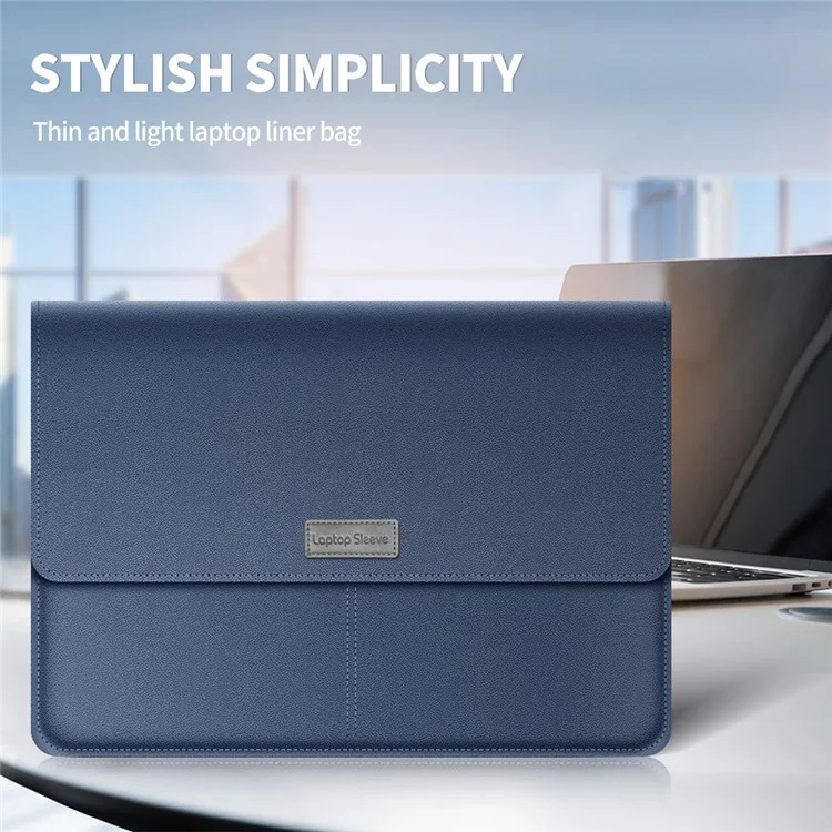 Leather Laptop Tablet Protective Bag Laptop Sleeve for 11''-12'' Laptop - Grey