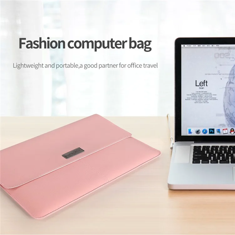 Leather Laptop Tablet Protective Bag Laptop Sleeve for 11''-12'' Laptop - Grey