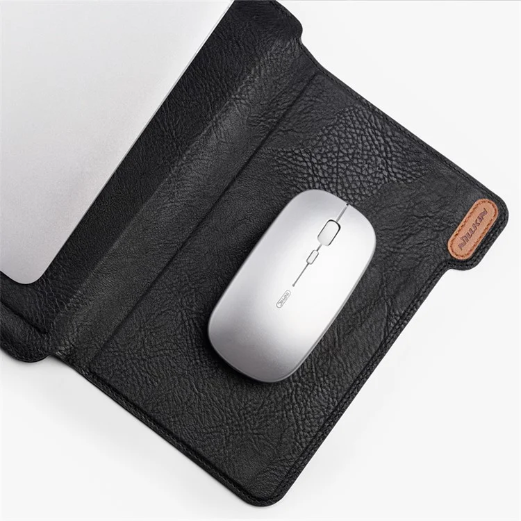 Bolsa de Almacenamiento de Laptop de Cuero Nillkin pu Con Soporte de Soporte y Almohadilla de Ratón Para Laptop de 16.1 Pulgadas - Negro