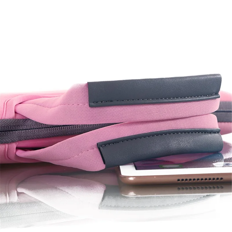 Portable Laptop Bag Case Shockproof Computer Handbag for 15.6inch Notebook - Rose