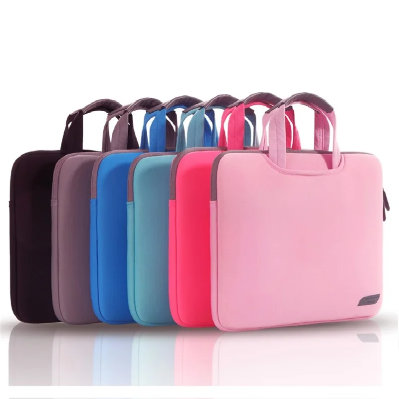 Portable Laptop Bag Case Shockproof Computer Handbag for 15.6inch Notebook - Rose