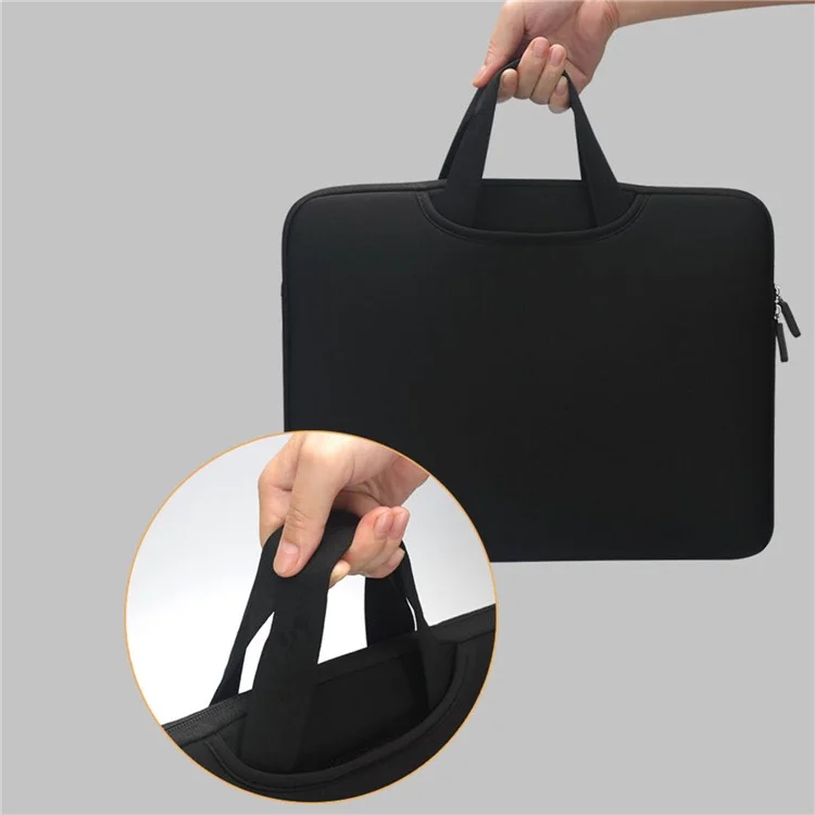 Fashion Laptop Bag Case Portable Shockproof Computer Handbag for 15.4inch Notebook - Black