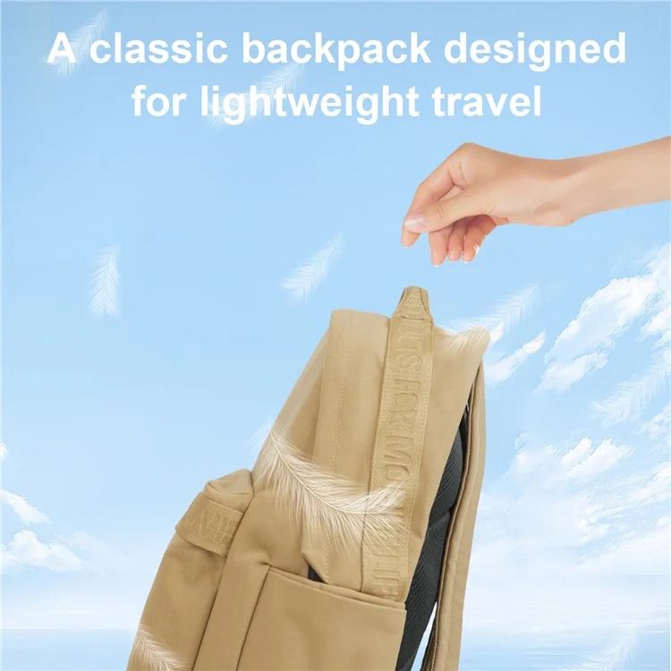 BENWIS LT-LBP-2-BK Solid Color 1000D Nylon Travel Sports Backpack Casual Dual Shoulder Bag - Yellow