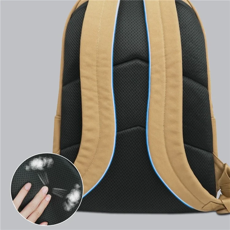 BENWIS LT-LBP-2-BK Solid Color 1000D Nylon Travel Sports Backpack Casual Dual Shoulder Bag - Yellow