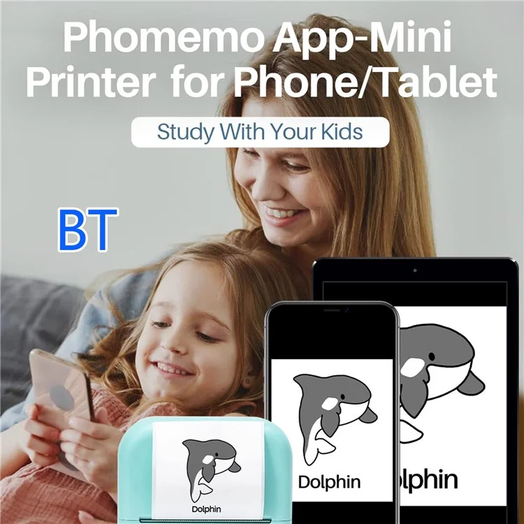 PHOMEMO M02X Pocket Bluetooth-compatible Printer Wireless Thermal Label Printer - Green