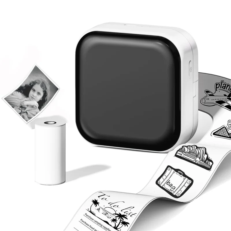 PHOMEMO M02X Pocket Bluetooth-compatible Printer Wireless Thermal Label Printer - White