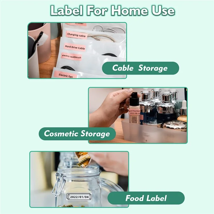 PHOMEMO Q30S DIY Sticker Label Maker Machine Mini Pocket Bluetooth-compatible Thermal Label Printer - Green