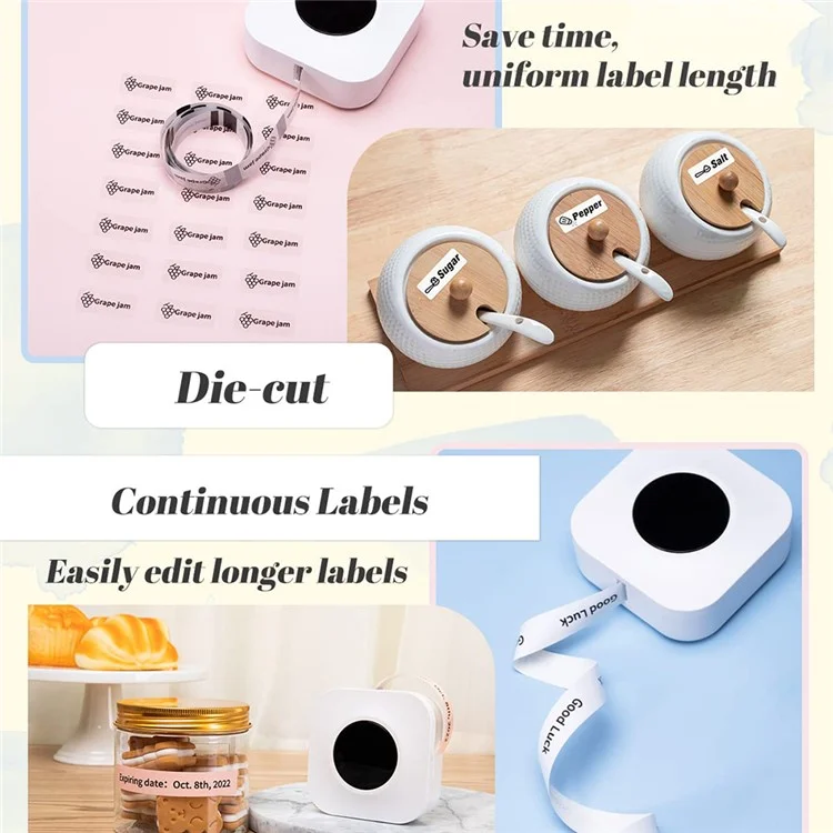 PHOMEMO Q30S DIY Sticker Label Maker Machine Mini Pocket Bluetooth-compatible Thermal Label Printer - Green