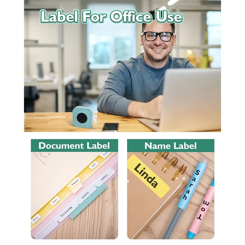 PHOMEMO Q30S DIY Sticker Label Maker Machine Mini Pocket Bluetooth-compatible Thermal Label Printer - White