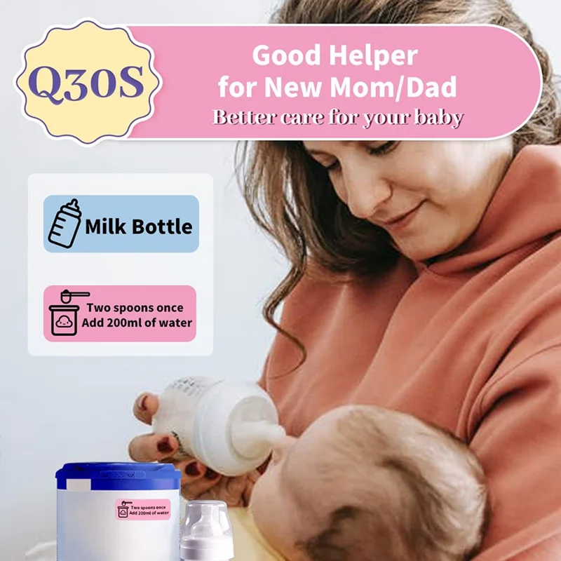 PHOMEMO Q30S DIY Sticker Label Maker Machine Mini Pocket Bluetooth-compatible Thermal Label Printer - White