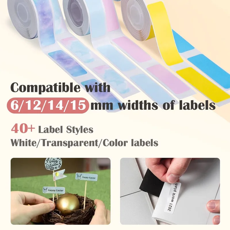 PHOMEMO Q30S DIY Sticker Label Maker Machine Mini Pocket Bluetooth-compatible Thermal Label Printer - White