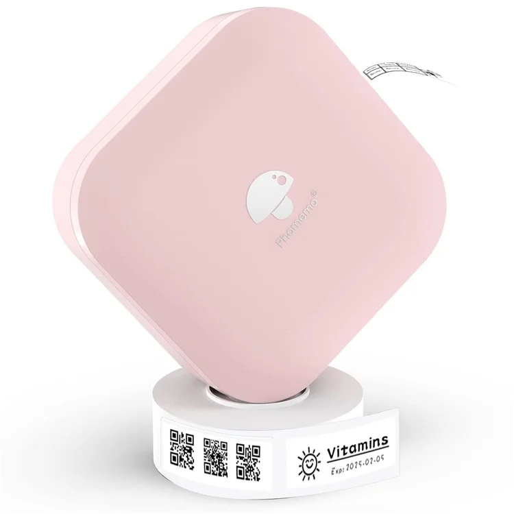PHOMEMO Q30 Wireless Label Printer Mini Printer Pocket Thermal Label Maker - Pink