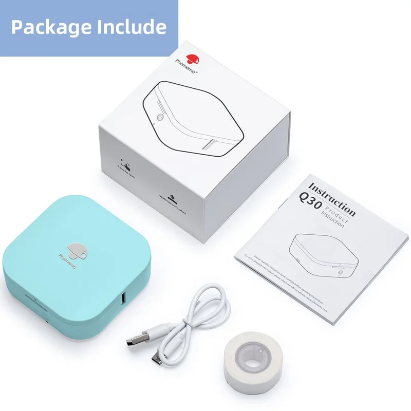 PHOMEMO Q30 Wireless Label Printer Mini Printer Pocket Thermal Label Maker - Pink